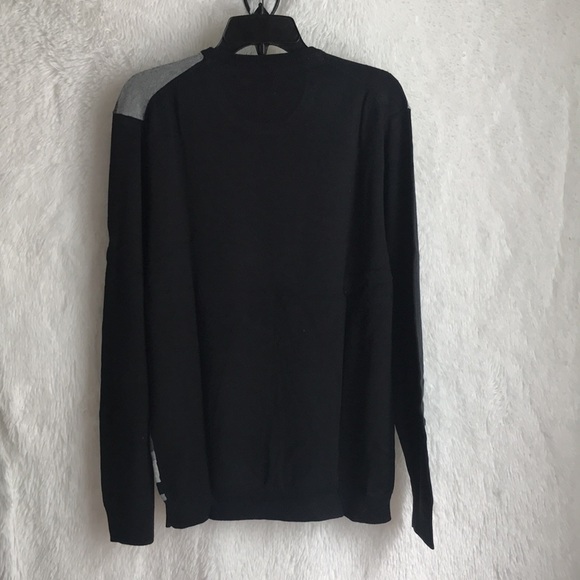 Alfani Mens Sweater Black Size Small Pullover Crew Geometric Pattern $75 - Picture 9 of 14